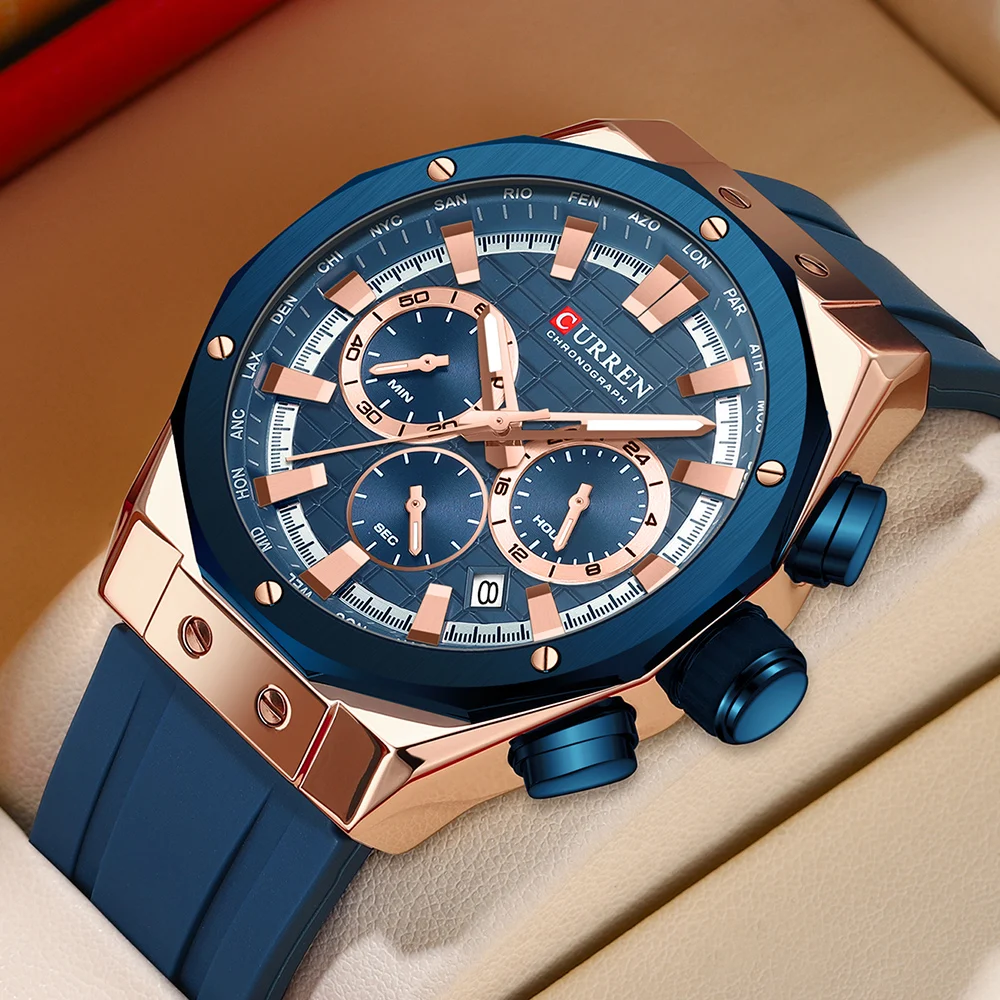 Luxury Watch Investment - CURREN jam tangan kronograf pria, arloji