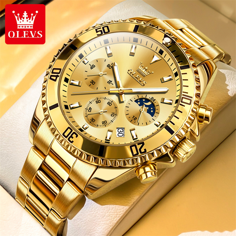 OLEVS jam tangan kuarsa emas p - Luxury Watch Maker ulasan dan harga