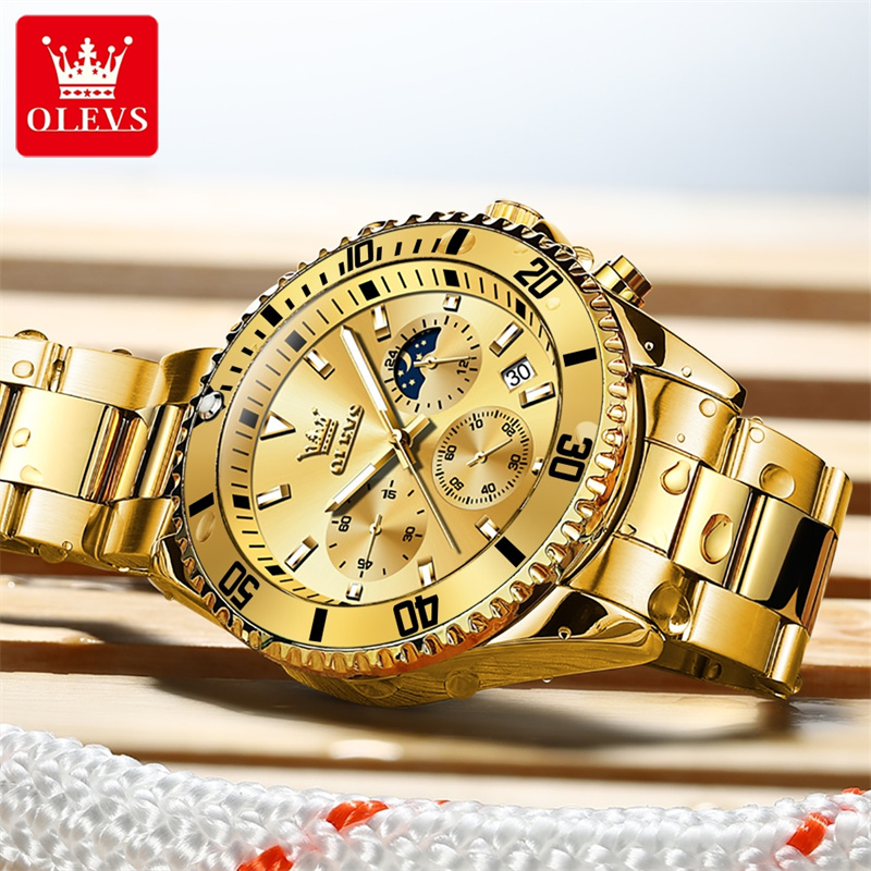 OLEVS jam tangan kuarsa emas p - Luxury Watch Maker ulasan dan harga