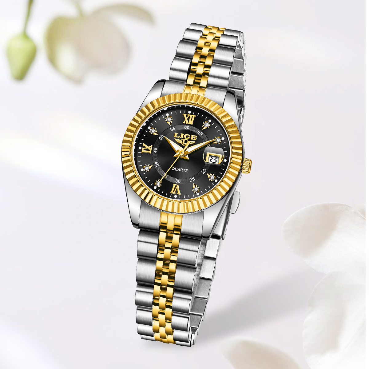 LIGE Jam Tangan Kuarsa Wanita  - Luxury Watch Top 10 ulasan dan harga