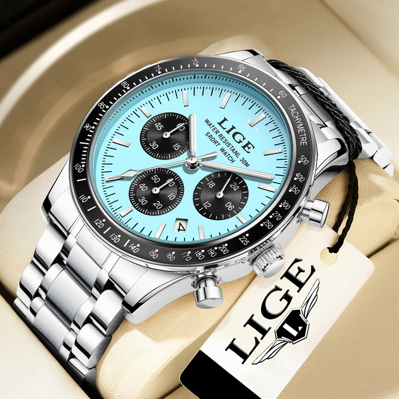 LIGE Jam Tangan Pria Baru Berm - Luxury Watch Investment ulasan dan harga