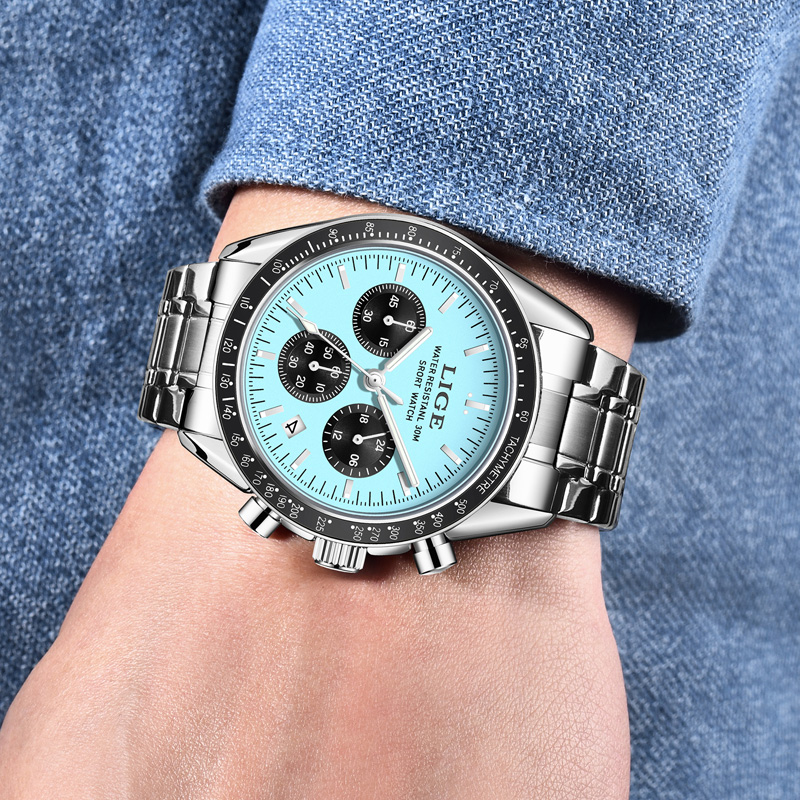 LIGE Jam Tangan Pria Baru Berm - Luxury Watch Investment ulasan dan harga