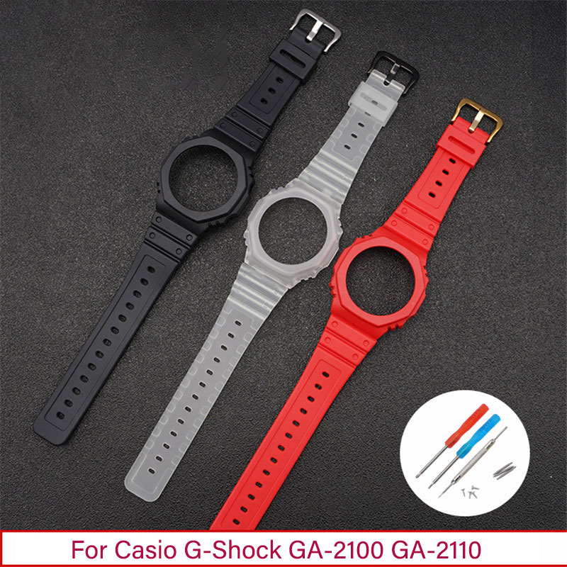 Tali Resin + Casing untuk Casi - Casio Watch G-Shock Ga-2100 ulasan dan harga